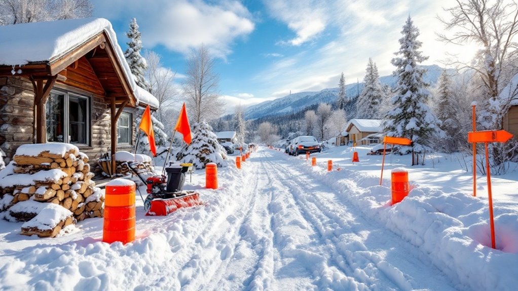 Preparing property for winter snow removal